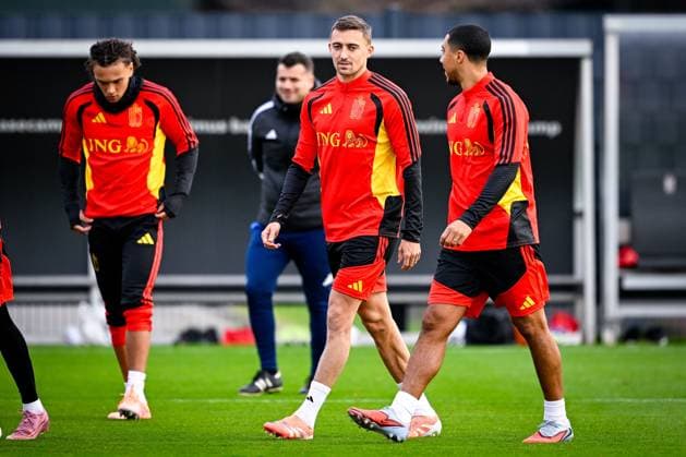 Kazakhstan v Belgium - FIFA World Cup, WM, Weltmeisterschaft, Fussball 2026 UEFA Qualifier - Media Activities 13 11 2025 TUBIZE, BELGIUM - NOVEMBER 13 : Castagne Timothy defender of Belgium pictured during a training session of the Belgian National Football team prior to the FIFA World Cup 2026 European Qualifiers match between Kazakhstan and Belgium on November 13, 2025 in Tubize, Belgium, 13 11 2025  Copyright: xTomasxSiskx