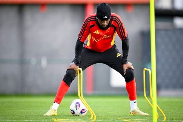 Kazakhstan v Belgium - FIFA World Cup, WM, Weltmeisterschaft, Fussball 2026 UEFA Qualifier - Media Activities 13 11 2025 TUBIZE, BELGIUM - NOVEMBER 13 : Lukebakio Dodi forward of Belgium pictured during a training session of the Belgian National Football team prior to the FIFA World Cup 2026 European Qualifiers match between Kazakhstan and Belgium on November 13, 2025 in Tubize, Belgium, 13 11 2025  Copyright: xTomasxSiskx