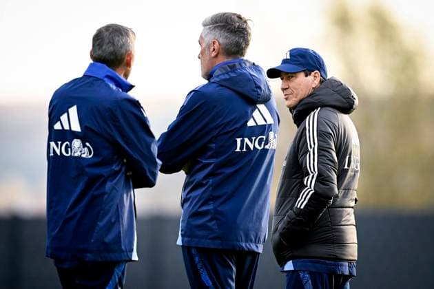 Kazakhstan v Belgium - FIFA World Cup, WM, Weltmeisterschaft, Fussball 2026 UEFA Qualifier - Media Activities 13 11 2025 TUBIZE, BELGIUM - NOVEMBER 13 : Garcia Rudi head coach of Belgium pictured during a training session of the Belgian National Football team prior to the FIFA World Cup 2026 European Qualifiers match between Kazakhstan and Belgium on November 13, 2025 in Tubize, Belgium, 13 11 2025  Copyright: xTomasxSiskx