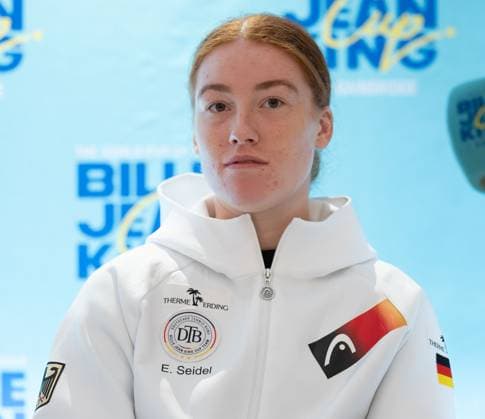 Billie Jean King Cup 2025 Play-Offs, TC Ismaning, Muenchen, Deutschland, Team Germany Pressekonferenz, press conference, PK, Pressekonferenz Ella Seidel, Tennis - Billie Jean King Cup 2025 - ITF Billie Jean King Cup - TC Ismaning - Ismaning - Bayern - Deutschland - 13 November 2025. Copyright: xJuergenxHasenkopfx
