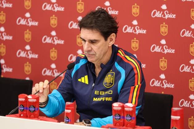 November 13, 2025, Las Rozas, Madrid, SPAIN: Aitor Karanka, Director of Development for Spain attends a press conference, PK, Pressekonferenz on the partnership agreement between Old Spice and the Spanish National Football Team prior to the 2026 World Cup qualifying matches against Georgia and Turkey, at the Ciudad del Futbol, in Las Rozas, Madrid, Spain, on November 13, 2025. Las Rozas SPAIN - ZUMAa181 20251113_zaa_a181_006 Copyright: xIrinaxR.xHipolitox