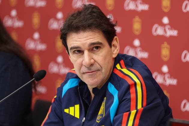 November 13, 2025, Las Rozas, Madrid, SPAIN: Aitor Karanka, Director of Development for Spain attends a press conference, PK, Pressekonferenz on the partnership agreement between Old Spice and the Spanish National Football Team prior to the 2026 World Cup qualifying matches against Georgia and Turkey, at the Ciudad del Futbol, in Las Rozas, Madrid, Spain, on November 13, 2025. Las Rozas SPAIN - ZUMAa181 20251113_zaa_a181_012 Copyright: xIrinaxR.xHipolitox