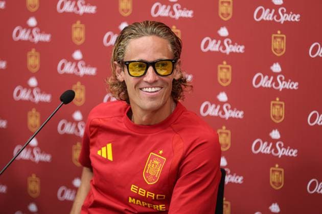 November 13, 2025, Las Rozas, Madrid, SPAIN: Marcos Llorente attends a press conference, PK, Pressekonferenz on the partnership agreement between Old Spice and the Spanish National Football Team prior to the 2026 World Cup qualifying matches against Georgia and Turkey, at the Ciudad del Futbol, in Las Rozas, Madrid, Spain, on November 13, 2025. Las Rozas SPAIN - ZUMAa181 20251113_zaa_a181_023 Copyright: xIrinaxR.xHipolitox