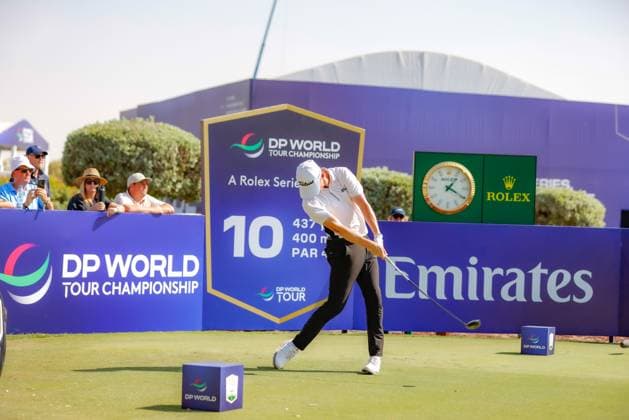 DUBAI, UNITED ARAB EMIRATES - 13.11.2025: Daniel HILLIER (NZL) DP World Tour Championship Dubai at Jumeirah Golf Estates on November 13, 2025 in Dubai, United Arab Emirates.