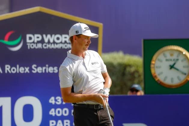 DUBAI, UNITED ARAB EMIRATES - 13.11.2025: Daniel HILLIER (NZL) DP World Tour Championship Dubai at Jumeirah Golf Estates on November 13, 2025 in Dubai, United Arab Emirates.