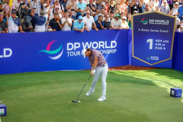 DUBAI, UNITED ARAB EMIRATES - 13.11.2025: Tommy FLEETWOOD (ENG) DP World Tour Championship Dubai at Jumeirah Golf Estates on November 13, 2025 in Dubai, United Arab Emirates.