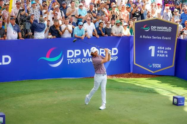 DUBAI, UNITED ARAB EMIRATES - 13.11.2025: Tommy FLEETWOOD (ENG) DP World Tour Championship Dubai at Jumeirah Golf Estates on November 13, 2025 in Dubai, United Arab Emirates.