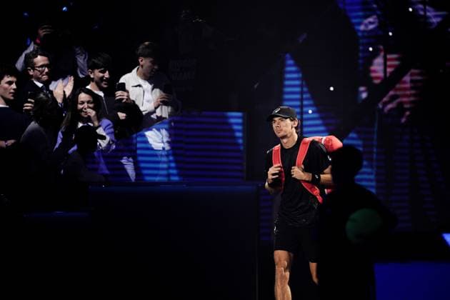 Australia s Alex de Minaur before the singles tennis match of the ATP, Tennis Herren World Tour Finals against United States™ Taylor Fritz at the Inalpi Arena in Turin, Italy - Thursday, Nov. 13, 2025. -  Copyright: xMarcoxAlpozzi LaPressex