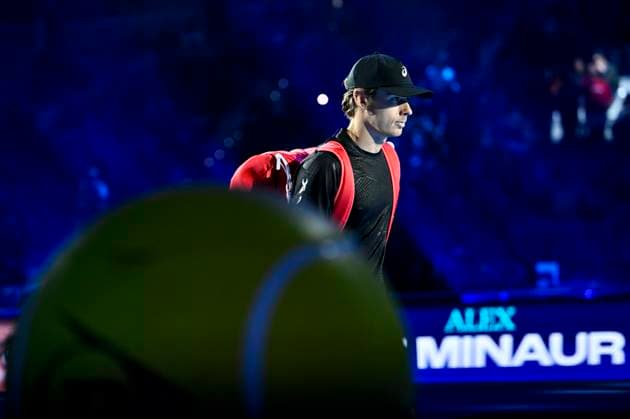 November 13, 2025: Alex de Minaur of Australia against Taylor Fritz of the United States during their Men s Single s Nitto ATP, Tennis Herren Finals match during day five of the Nitto ATP Finals at Inalpi Arena on November 9, 2025 in Turin, Italy. - ZUMAg210 20251113_abp_g210_020 Copyright: xStefanoxGuidix