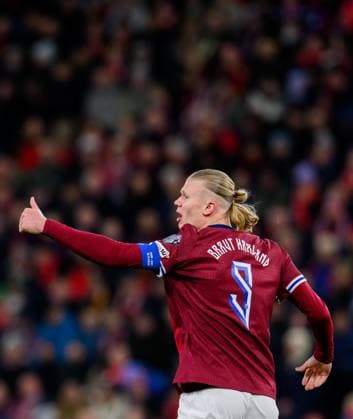 251113 Erling Braut Haaland of Norway during the FIFA World Cup, WM, Weltmeisterschaft, Fussball Qualifier football match between Norway and Estonia on November 13, 2025 in Oslo. Photo: Vegard Grott BILDBYRAN kod VG VG0831 bbeng fotball football soccer fotboll fifa world cup qualifiers european qualifiers 2026 uefa world cup qualifiers vm-kvalifisering vm kvalik vm kval norge norway estland estonia Copyright: VEGARDxGRoTT BB251113VG030