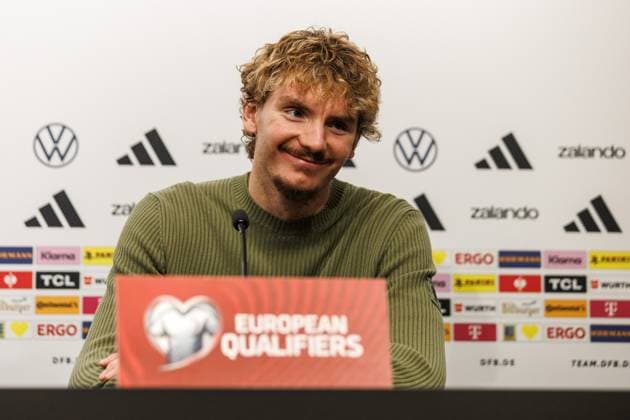 Nick Woltemade (Deutschland), Pressekonferenz, Luxemburg vs Deutschland, Fussball, WM Qualifikation Europa, 09. Spieltag, Saison 2025 2026, 13.11.2025 Luxemburg vs Deutschland, Fussball, WM Qualifikation Europa, 09. Spieltag, Saison 2025 2026, 13.11.2025 Copyright: xEibner-Pressefoto AlexanderxNeisx EP_ANS