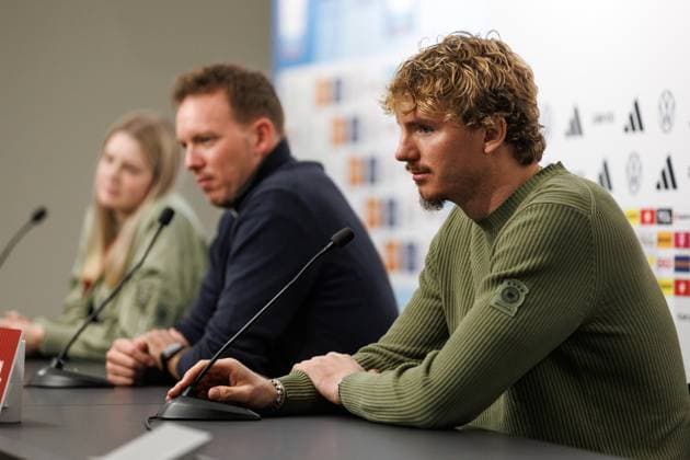 Nick Woltemade (Deutschland), Pressekonferenz, Luxemburg vs Deutschland, Fussball, WM Qualifikation Europa, 09. Spieltag, Saison 2025 2026, 13.11.2025 Luxemburg vs Deutschland, Fussball, WM Qualifikation Europa, 09. Spieltag, Saison 2025 2026, 13.11.2025 Copyright: xEibner-Pressefoto AlexanderxNeisx EP_ANS