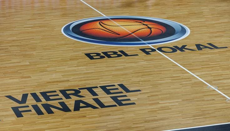 BBL Pokal, Spielfeld, Symbolbild, Symbolfoto, Themenfoto, Themenbild, Pokal, Viertelfinale, BMA365 Bamberg Baskets vs. MLP Academics Heidelberg, Basketball, BBL Pokal, Viertelfinale, 13.11.2025 BMA365 Bamberg Baskets vs. MLP Academics Heidelberg, Basketball, BBL Pokal, Viertelfinale, 13.11.2025 Bamberg Copyright: xEibner-Pressefoto G.xSantemizx EP_EER