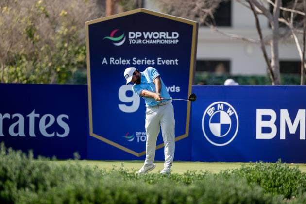 John Parry (ENG) Round 1 of the DP World Tour Championship 2025, held at the Jumeirah Golf Estate, Earth Course, Dhabi, United Arab Emerites. 13-16 November 2025. Dubai United Arab Emerites DP World Tour, Dp World Tour Championship 2025, Golf x11290x