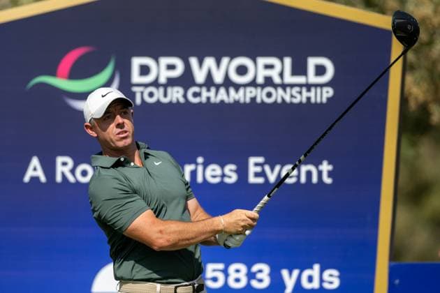 Rory Mcilroy (NIR) Round 1 of the DP World Tour Championship 2025, held at the Jumeirah Golf Estate, Earth Course, Dhabi, United Arab Emerites. 13-16 November 2025. Dubai United Arab Emerites DP World Tour, Dp World Tour Championship 2025, Golf x11290x