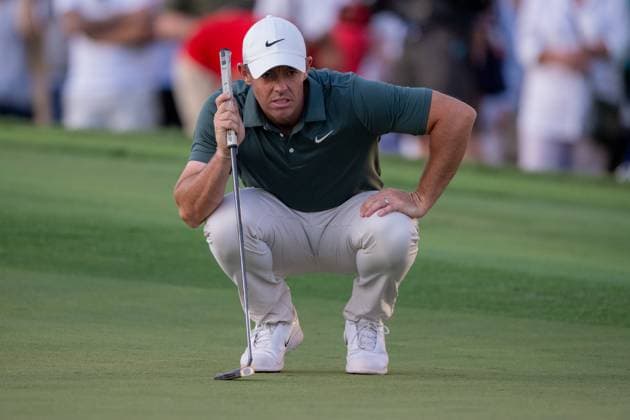 Rory Mcilroy (NIR) Round 1 of the DP World Tour Championship 2025, held at the Jumeirah Golf Estate, Earth Course, Dhabi, United Arab Emerites. 13-16 November 2025. Dubai United Arab Emerites DP World Tour, Dp World Tour Championship 2025, Golf x11290x