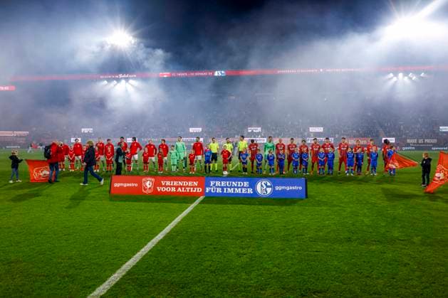 team of FC Twente and of Schalke 04 FC Twente v FC Schalke 04, 60th Anniversary Game, FC Twente v Schalke 04, De Grolsch Veste Stadium, November 13, 2025, Enschede, Netherlands.