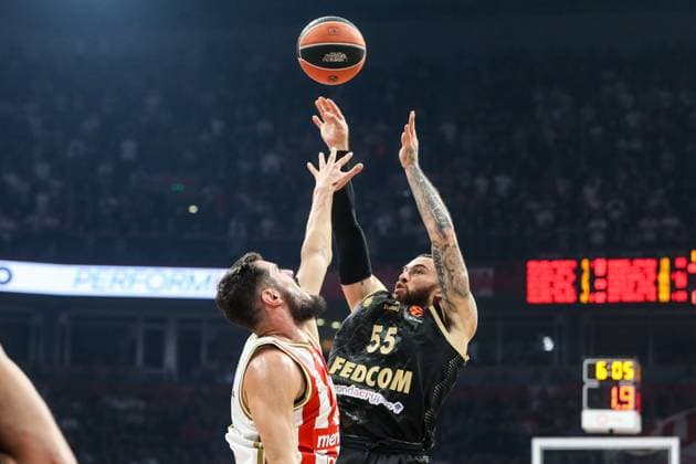 Basketball, EuroLeague, Roter Stern Belgrad - AS Monaco Crvena zvezda v Monaco - Euroleague BELGRADE, SERBIA - NOVEMBER 13: Mike James (55) of Monaco in action during the Euroleague Week 11 basketball match between Crvena zvezda and Monaco at the Belgrade Arena in Belgrade, Serbia on November 13, 2025. Filip Stevanovic Anadolu Belgrade Serbia. Editorial use only. Please get in touch for any other usage.  Copyright: x2025xAnadoluxFilipxStevanovicx