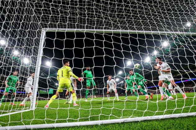 2026 FIFA World Cup, WM, Weltmeisterschaft, Fussball Qualifier Group F, Aviva Stadium, Dublin 13 11 2025 Republic of Ireland vs Portugal Ireland s Troy Parrott scores his sides first goal Troy Parrott scores his sides first goal 13 11 2025  Copyright: x INPHO RyanxByrnex RB5_8033