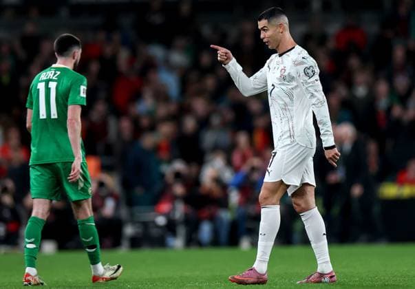 2026 FIFA World Cup, WM, Weltmeisterschaft, Fussball Qualifier Group F, Aviva Stadium, Dublin 13 11 2025 Republic of Ireland vs Portugal Portugal s Cristiano Ronaldo leaves the field after receiving a red card Cristiano Ronaldo leaves the field after receiving a red card 13 11 2025  Copyright: x INPHO NickxElliottx IMG_0182