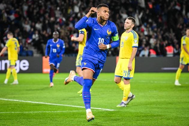 Fußball, WM Quali, Frankreich - Ukraine November 13, 2025, Paris, France, France: Kylian MBAPPE of France celebrates his goal during the FIFA World Cup, WM, Weltmeisterschaft, Fussball Qualification 2026 Group D match between France and Ukraine at Parc des Princes stadium on November 13, 2025 in Paris, France. Paris France - ZUMAm308 20251113_zsp_m308_007 Copyright: xMatthieuxMirvillex