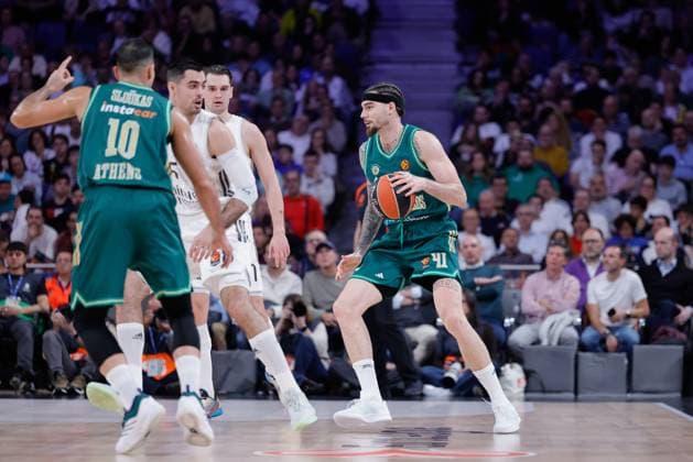 November 13, 2025, Madrid, Madrid, Spain: Juancho Hernangomez of Panathinaikos in action during the Turkish Airlines Euroleague 2025 26, Regular Season Round 11 match played between Real Madrid and Panathinaikos AKTOR Athens at Movistar Arena on November 13, 2025 in Madrid, Spain. Madrid Spain - ZUMAa181 20251113_zaa_a181_300 Copyright: xDennisxAgyemanx