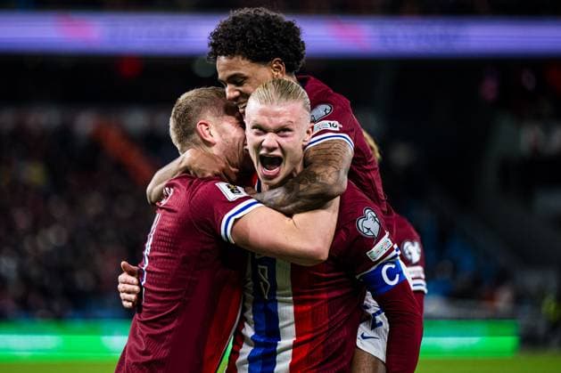 251113 Erling Braut Haaland of Norway celebrates after scoring the 3-0 goal the FIFA World Cup, WM, Weltmeisterschaft, Fussball Qualifier football match between Norway and Estonia on November 13, 2025 in Oslo. Photo: Marius Simensen BILDBYRAN COP 238 VG0831 bbeng estland estonia european qualifiers 2026 fifa world cup qualifiers football fotball fotboll jubel norge norway soccer uefa world cup qualifiers vm kval vm kvalik vm-kvalifisering *** 251113 Erling Braut Haaland of Norway celebrates after scoring the 3 0 goal the FIFA World Cup Qualifier football match between Norway and Estonia on November 13, 2025 in Oslo Photo Marius Simensen BILDBYRAN COP 238 VG0831 bbeng estland estonia european qualifiers 2026 fifa world cup qualifiers football fotball jubel norge norway soccer uefa world cup qualifiers vm kval vm kvalik vm kvalifisering  Copyright: MARIUSxSIMENSEN BB251113ZR006