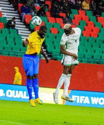 World Cup qualifying playoffs Nigeria vs Gabon Victor Osimhenduring Nigeria vs Gabon Copyright: xSulaimanxPoojaxAdebayox