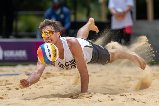 RECORD DATE NOT STATED ADELAIDE, AUSTRALIA - NOVEMBER 14: Lui Wuest (Player 2, GER) during the Beach volleyball, Beachvolleyball World Championships at Adelaide on November 14, 2025 in Adelaide, Australia. Australia Copyright: xBEAUTIFULxSPORTS PeterxWeberx