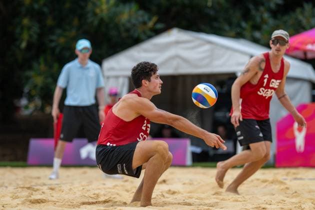 RECORD DATE NOT STATED ADELAIDE, AUSTRALIA - NOVEMBER 14: Sven Winter (Player 2, GER) during the Beach volleyball, Beachvolleyball World Championships at Adelaide on November 14, 2025 in Adelaide, Australia. Australia Copyright: xBEAUTIFULxSPORTS PeterxWeberx