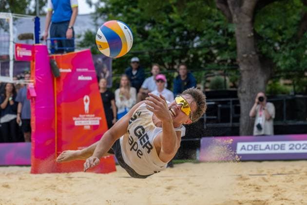RECORD DATE NOT STATED Beach volleyball, Beachvolleyball World Championships Adelaide, Australia 14.11.2025 ADELAIDE, AUSTRALIA - NOVEMBER 14: Lui Wuest (Player 2, GER) during the Beach Volleyball World Championships at Adelaide on November 14, 2025 in Adelaide, Australia. Copyright: xBEAUTIFULxSPORTS PeterxWeberx