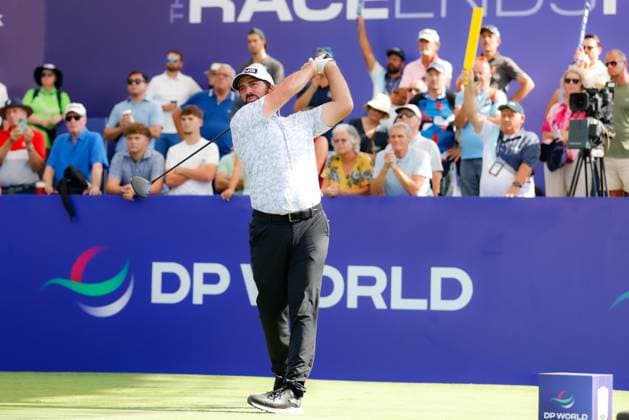 DUBAI, UNITED ARAB EMIRATES - 14.11.2025: John PARRY (ENG) DP World Tour Championship Dubai at Jumeirah Golf Estates on November 14, 2025 in Dubai, United Arab Emirates.
