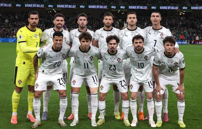 2026 FIFA World Cup, WM, Weltmeisterschaft, Fussball Qualifier Group F, Aviva Stadium, Dublin 13 11 2025 Republic of Ireland vs Portugal The Portugal team The Portugal team 13 11 2025  Copyright: x INPHO MorganxTreacyx MT2_8971