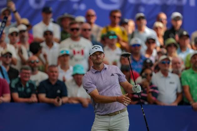 DUBAI, UNITED ARAB EMIRATES - 14.11.2025: Nicolai HoJGAARD (DEN) DP World Tour Championship Dubai at Jumeirah Golf Estates on November 14, 2025 in Dubai, United Arab Emirates.