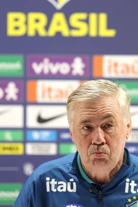 Brazil Training 14 November 2025, London - Brazil press conference, PK, Pressekonferenz & Training Session - Brazil head coach Carlo Ancelotti - Photo: Charlotte Wilson Offside. London UK Copyright: xCharlottexWilsonx xOffsidexOffside
