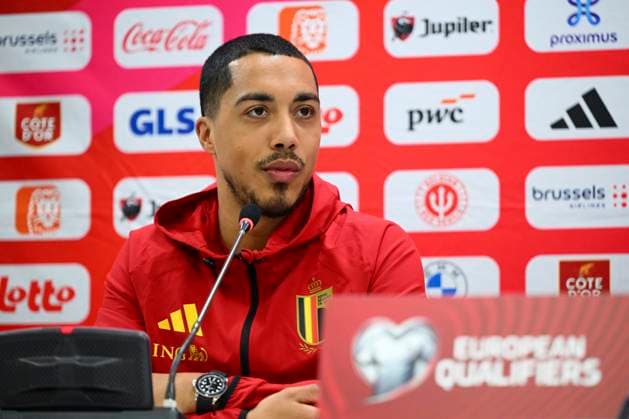 Kazakhstan v Belgium - FIFA World Cup, WM, Weltmeisterschaft, Fussball 2026 UEFA Qualifiers Media Activities 14 11 2025 NUR-SULTAN, KAZAKHSTAN - NOVEMBER 14 : Tielemans Youri midfielder of Belgium talking to the press during a press conference, PK, Pressekonferenz ahead of the FIFA World Cup 2026 UEFA European Qualifiers group J match between Kazakhstan and Belgium on November 14, 2025 in Nur-Sultan, Kazakhstan, 14 11 2025 Nur-Sultan Kazakhstan  Copyright: xVincentxKalutx