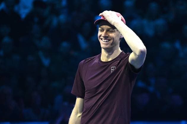 Foto IPP Massimo Rana Torino 14-11-2025 Tennis ATP, Tennis Herren Finals 2025 nella foto jannik sinner mentre sorride Italy Photo Press - World Copyright italy ITALY  Copyright: xR4924_italyphotopressx