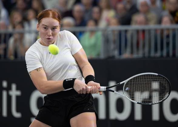 Billie Jean King Cup 2025 Play-Offs, TC Ismaning, Muenchen, Deutschland, Team Germany, Ella Seidel Tennis - Billie Jean King Cup 2025 - ITF Billie Jean King Cup - TC Ismaning - Ismaning - Bayern - Deutschland - 14 November 2025. Copyright: xJuergenxHasenkopfx