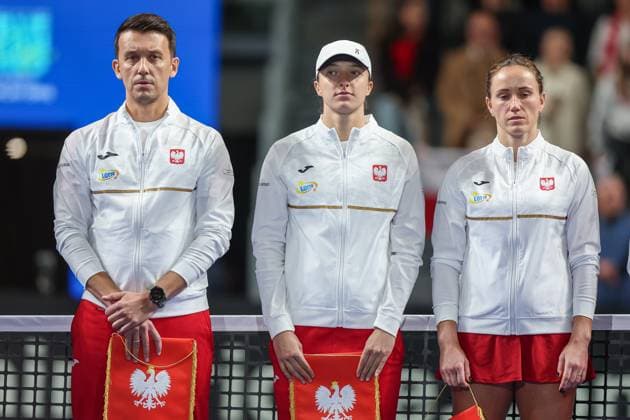 2025.11.14 Gorzow Wielkopolski Tenis Billie Jean King Cup Mecz Polska - Nowa Zelandia N z Dawid Celt Iga Swiatek Katarzyna Kawa Foto Pawel Jaskolka PressFocus 2025.11.14 Gorzow Tennis Billie Jean King Cup Match Poland - New Zealand Credit: Pawel Jaskolka PressFocus NEWSPIX.PL --- newspix.pl 