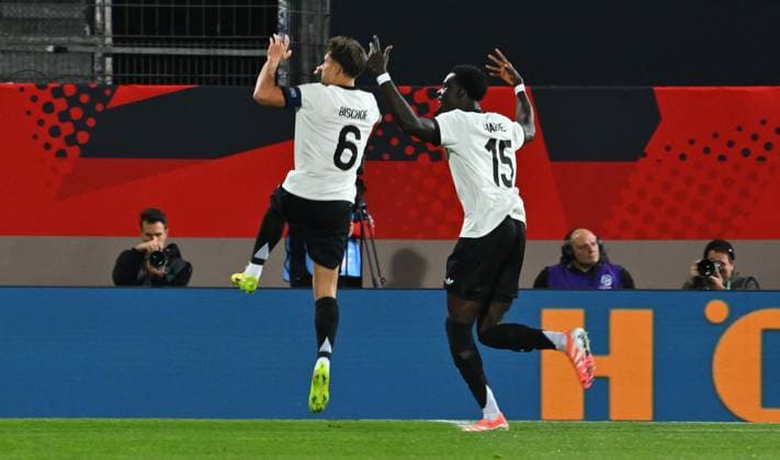 14.11.2025 - Fussball - Länderspiel Qualifikation Europameisterschaft : Deutschland GER DEU BRD - Malta MLT - - xwoxzix - Torjubel Jubel Freude nach Treffer Tor Torschuß zum 1:0 durch Tom Bischof (6, Deutschland ) -