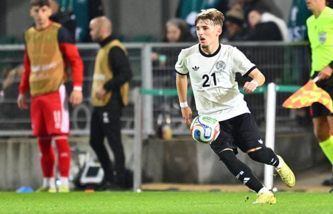 14.11.2025 - Fussball - Länderspiel Qualifikation Europameisterschaft : Deutschland GER DEU BRD - Malta MLT - - xwoxzix - Lennart Karl (21, Deutschland ) Freisteller Einzelbild