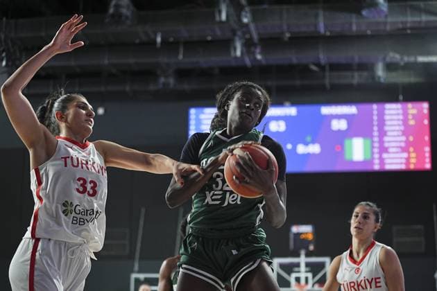 Turkiye v Nigeria - friendly match ISTANBUL, TURKIYE - NOVEMBER 14: Esra Ural Topuz (L) of Turkiye in action against Rita Igbokwe (R) of Nigeria during the friendly basketball match between Turkiye and Nigeria at the Turkcell Basketball Development Center in Istanbul, Turkiye on November 14, 2025. Adem Kutucu Anadolu Istanbul Turkey. Editorial use only. Please get in touch for any other usage.  Copyright: x2025xAnadoluxAdemxKutucux