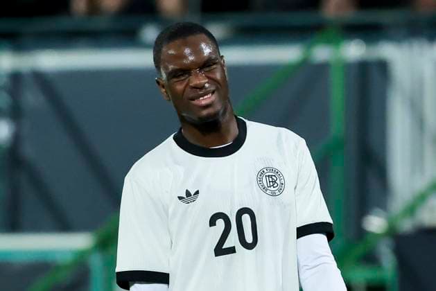 Ilyas Ansah (Germany) schaut enttaeuscht, UEFA Under21 Championship - Group F MD 6, Germany U21, U 21 v Malta U21, Sportpark Ronhof Thomas Sommer am 14. November 2025 in Fuerth, Deutschland. (Foto von Marco Steinbrenner DeFodi Images) Ilyas Ansah (Germany) looks dejected, UEFA Under21 Championship - Group F MD 6, Germany U21 v Malta U21, Sportpark Ronhof Thomas Sommer, November 14, 2025 in Furth, Germany. (Photo by Marco Steinbrenner DeFodi Images) DFB DFL REGULATIONS PROHIBIT ANY USE OF PHOTOGRAPHS AS IMAGE SEQUENCES AND OR QUASI-VIDEO.