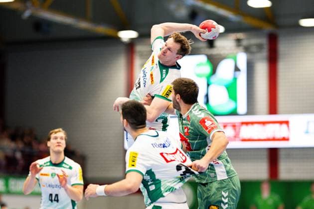 14.11.2025 - Handball, 2025 2026, 1. Bundesliga, 12. Spieltag, GWD Minden - SC DHfK Leipzig: (M) Adam Lönn (Leipzig)