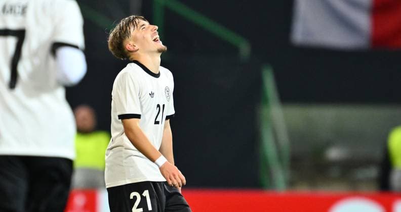 14.11.2025 - Fussball - Länderspiel Qualifikation Europameisterschaft : Deutschland GER DEU BRD - Malta MLT - - xwoxzix - Torjubel Jubel Freude nach Treffer Tor Torschuß zum 4:0 durch Lennart Karl (21, Deutschland ) -