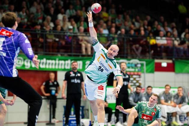 14.11.2025 - Handball, 2025 2026, 1. Bundesliga, 12. Spieltag, GWD Minden - SC DHfK Leipzig: Marko Mamic (Leipzig)