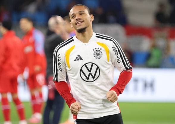 14.11.2025, Fussball, Herren, Qualifikation, European Qualifiers, Luxemburg - Deutschland, Leroy Sane (Deutschland) Luxemburg Stade de Luxembourg Luxemburg Luxemburg (LUX) Copyright: xFabianxKleerx