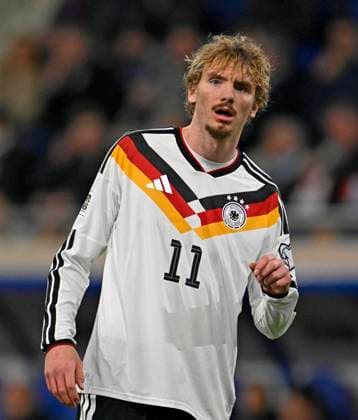 14.11.2025, Fussball WM-Qualifikation Europa 2025 26, 9.Spieltag, Luxemburg - Deutschland, im Stade de Luxembourg (Croix de Gasperich, Luxemburg), Nick Woltemade (Deutschland)