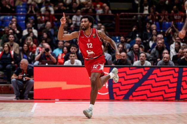 Basketball, EuroLeague, EA7 Emporio Armani Olimpia Mailand - Olympiakos Piräus Armoni Brooks EA7 Emporio Armani Olimpia Milano - Olympiacos Piraeus EuroLeague 2025 2026 Milano, 14 11 2025 Foto AlessiaDoniselli Ciamillo-Castoria  Copyright: xAlessiaxDonisellix