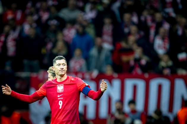 Poland forwarder Robert Lewandowski during the match FOOTBALL - EUROPEAN QUALIFIERS - POLAND - NETHERLANDS at the PGE Narodowy (National Stadium) for the FIFA World Cup, WM, Weltmeisterschaft, Fussball 2026 UEFA Qualifiers - Group G - Matchday 9 season 2025-2026 in WARSAW, Poland on 14 november 2025, (photo by Stefan Koops EYE4images DeFodi Images)